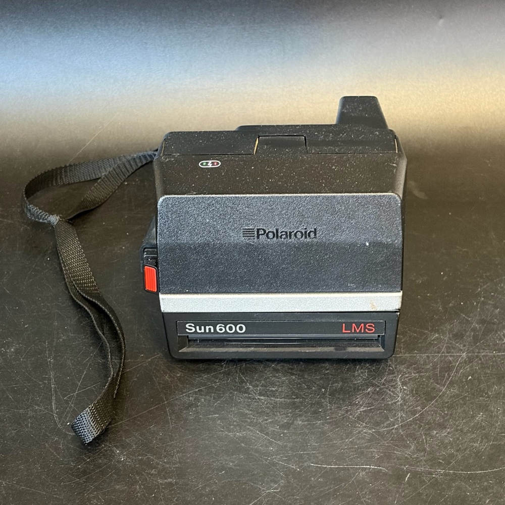 Polaroid Sun 600 LMS Instant Camera - Black and Silver